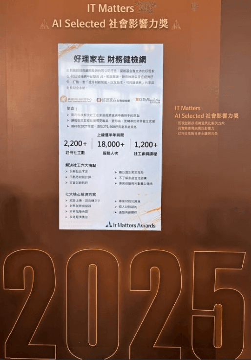 IT Matters 2025 榮獲 AI Selected 社會影響力獎